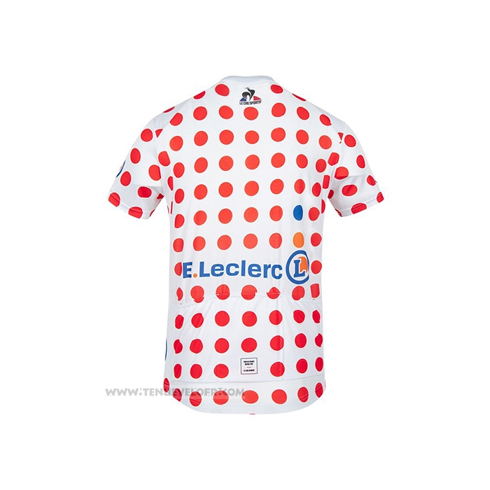 2021 Maillot Cyclisme Tour de France Rouge Blanc Manches Courtes et Cuissard